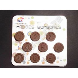 Szilikon Bonbon, Jégkocka forma Számok Barna