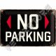 Retró Fém Tábla - No Parking Dombornyomott