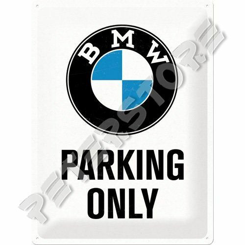 Retró Fém Tábla - BMW Parkoló Dombornyomott