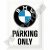 Retró Fém Tábla - BMW Parkoló Dombornyomott