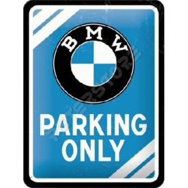 Retró Fém Tábla - BMW Parkoló Dombornyomott