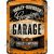 Retró Fém Tábla - Harley-Davidson Garage, Garázs Dombornyomott