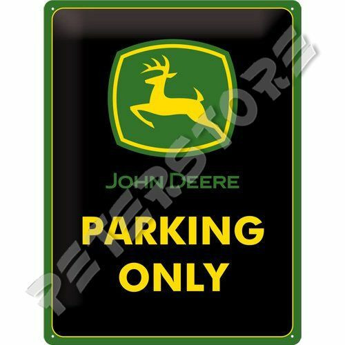 Retró Fém Tábla - John Deere Parkoló Reklámtábla Dombornyomott