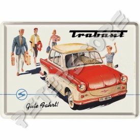 Retró Fém Képeslap - Trabant