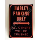 Retró Fém Képeslap - Harley-Davidson Parkoló