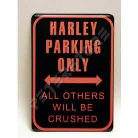 Retró Fém Képeslap - Harley-Davidson Parkoló