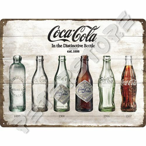 Retró Fém Tábla - Coca-Cola Palackok Reklámtábla Dombornyomott
