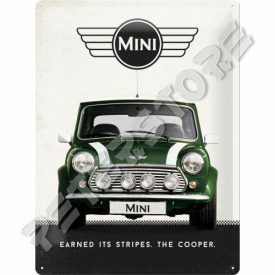 Retró Fém Tábla - Mini Cooper Dombornyomott