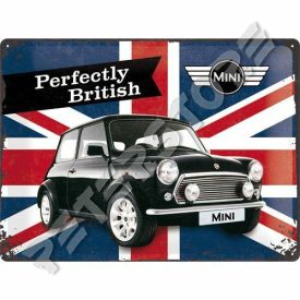 Retró Fém Tábla - Mini Cooper Dombornyomott