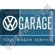 Retró Fém Tábla - Volkswagen Service, Garage - VW Garázs,szerviz Dombornyomott