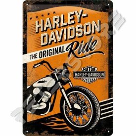   Retró Fém Tábla - Harley-Davidson Motor Reklámtábla Dombornyomott