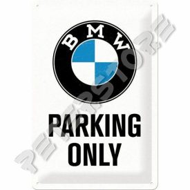 Retró Fém Tábla - BMW Parkoló Dombornyomott