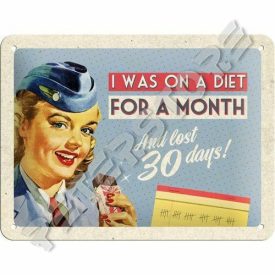 Retró Fém Tábla - Diéta Dombornyomott