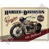 Retró Fém Képeslap - Harley-Davidson 750 Flathead Motor
