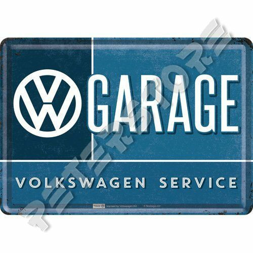 Retró Fém Képeslap - Volkswagen Service, Garage - VW Garázs,szerviz
