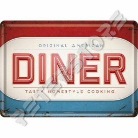 Retró Fém Képeslap - Diner, Étterem