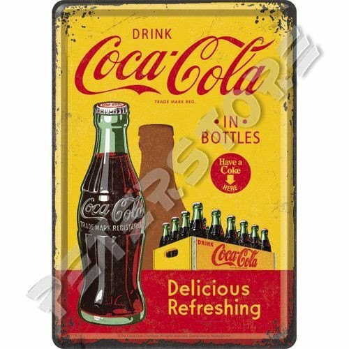 Retró Fém Képeslap - Coca-Cola - Finom Frissítő Coca-Cola