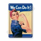 Retró Fém Képeslap - We can do it! - Meg tudjuk csinálni!