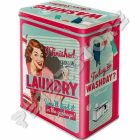 Retró Fémdoboz - Laundry Dombornyomott
