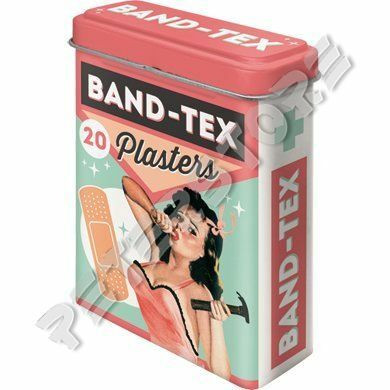 Retró Sebtapaszos Fémdoboz - Band-Tex Sebtapasz