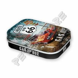 Retró Cukorkás Fémdoboz - U.S. Route 66 Dombornyomott