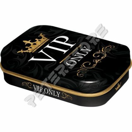 Retró Cukorkás Fémdoboz - VIP Only Dombornyomott