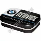Retró Cukorkás Fémdoboz - BMW Service, Szerviz Dombornyomott