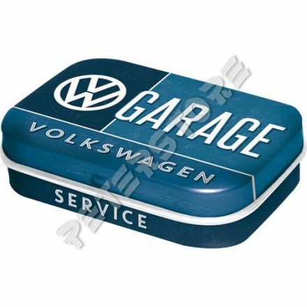 Retró Cukorkás Fémdoboz - Volkswagen Service, Garage - VW Garázs,Szerviz Dombornyomott