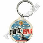 Retró Fém Kulcstartó - Service & Repair, Szerviz, Javítás