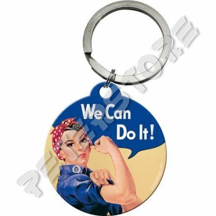 Retró Fém Kulcstartó - We can do it! - Meg tudjuk csinálni!