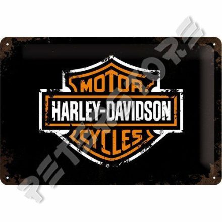 Retró Fém Tábla - Harley-Davidson Motor Logó Reklámtábla Dombornyomott