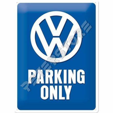 Retró Fém Tábla - Volkswagen VW Parkoló Dombornyomott