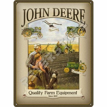 Retró Fém Tábla - John Deere Reklámtábla Dombornyomott