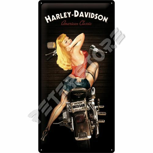 Retró Fém Tábla - Harley-Davidson Reklámtábla Dombornyomott
