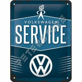   Retró Fém Tábla - Volkswagen Service - VW Szerviz Dombornyomott