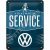 Retró Fém Tábla - Volkswagen Service - VW Szerviz Dombornyomott