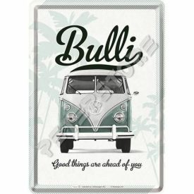 Retró Fém Képeslap - Volkswagen VW T1 Busz