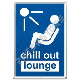   Retró Fém Képeslap - Chill Out Lounge - Nyugalmas Társalgó, Tárgyaló