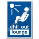 Retró Fém Képeslap - Chill Out Lounge - Nyugalmas Társalgó, Tárgyaló