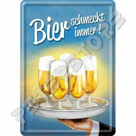 Retró Fém Képeslap - Bier, Sör