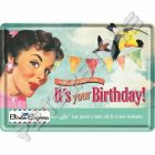 Retró Fém Képeslap - Boldog Születésnapot