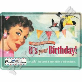 Retró Fém Képeslap - Boldog Születésnapot