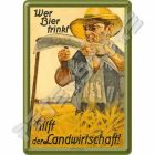 Retró Fém Képeslap - Bier, Sör