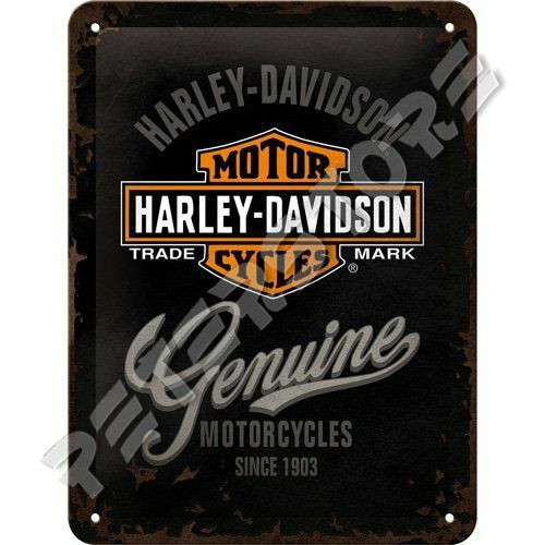 Retró Fém Tábla - Harley-Davidson Logó Reklámtábla Dombornyomott