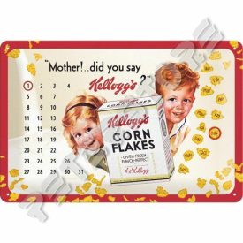 Fém Öröknaptár - Kelloggs Dombornyomott