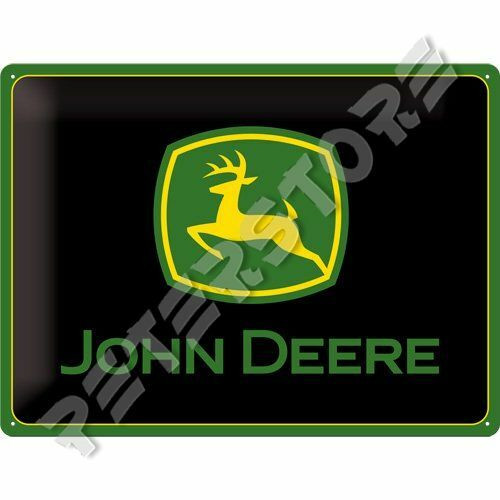 Retró Fém Tábla - John Deere Logó Reklámtábla Dombornyomott