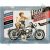 Retró Fém Tábla - Best Garage For Motorcycles Dombornyomott