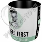 Retró Bögre - Coffee, Kávé az első