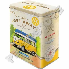 Retró Fémdoboz - Volkswagen VW T1 Busz Dombornyomott
