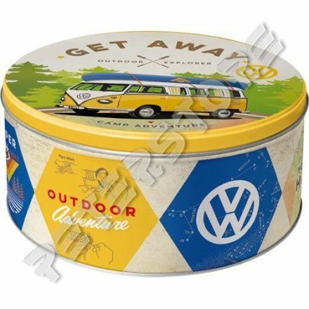 Retró Fémdoboz - Volkswagen VW T1 Busz Dombornyomott
